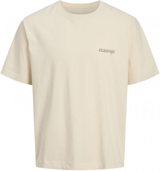 Jack & Jones Boston Photo Crew Neck T-Shirt Antique White - T-shirts - Grote Maten T-shirts Heren