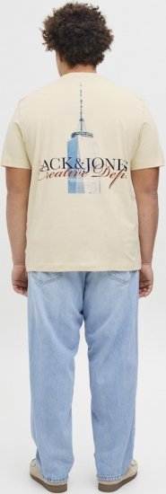 Jack & Jones Boston Photo Crew Neck T-Shirt Antique White - T-shirts - Grote Maten T-shirts Heren
