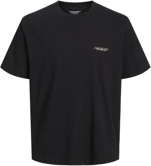 Jack & Jones Boston Photo Crew Neck T-Shirt Black - T-shirts - Grote Maten T-shirts Heren