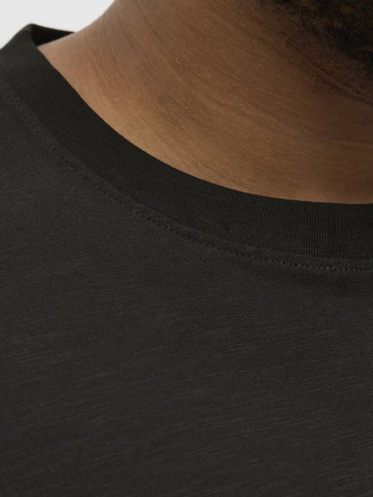 Jack & Jones Split Pocket Print T-Shirt Black - T-shirts - Grote Maten T-shirts Heren