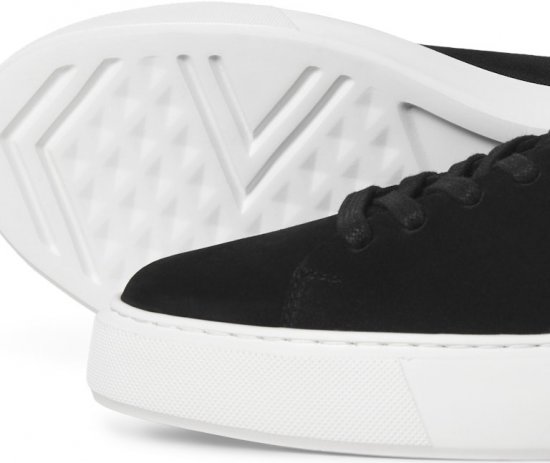 Jack & Jones Stockholm Leather Sneakers Black/Suede - Herenschoenen 40-52 - 