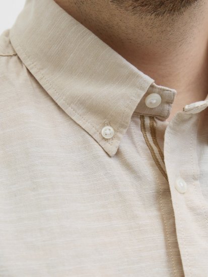 Jack & Jones Summer Shield Short Sleeve Shirt White Pepper - Hemden - Overhemden Grote Maten Heren