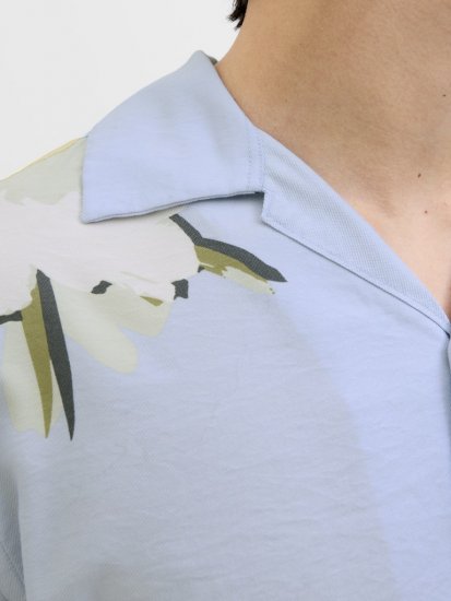 Jack & Jones Vira Marshall AOP Short Sleeve Shirt Skyway - Hemden - Overhemden Grote Maten Heren
