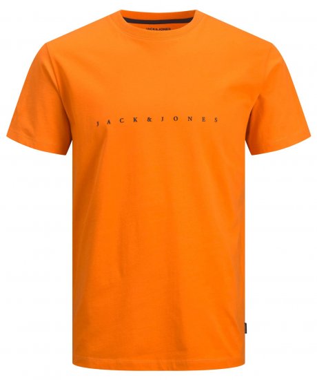 Jack & Jones JJFONT T-Shirt Orange - T-shirts - Grote Maten T-shirts Heren