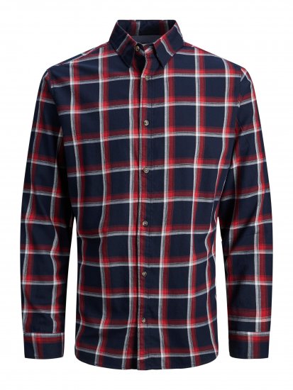 Jack & Jones JJPLAIN LOGAN Shirt Red - Hemden - Overhemden Grote Maten Heren