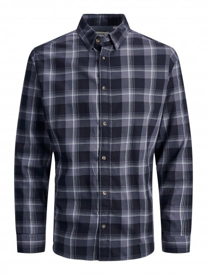 Jack & Jones JJPLAIN LOGAN Shirt Navy - Hemden - Overhemden Grote Maten Heren