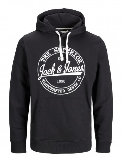 Jack & Jones JJBRAT SWEAT Hoodie Black - Sweaters & hoodies - Sweaters & Hoodies Grote Maten Heren