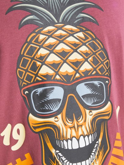 Jack & Jones JJEUSTACE T-Shirt Pink - T-shirts - Grote Maten T-shirts Heren