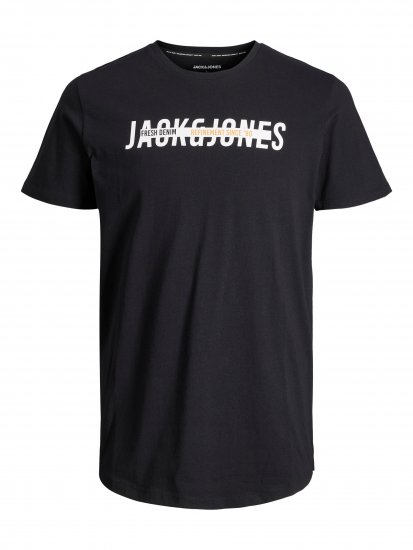 Jack & Jones JJTEO T-Shirt Black - T-shirts - Grote Maten T-shirts Heren