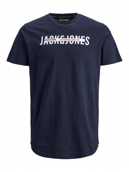 Jack & Jones JJTEO T-Shirt Navy - T-shirts - Grote Maten T-shirts Heren