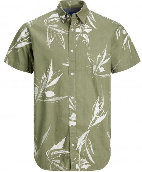 Jack & Jones JORCRAYON AOP Shirt Green - Hemden - Overhemden Grote Maten Heren