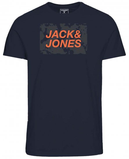 Jack & Jones JCOLAUGE T-Shirt Navy - T-shirts - Grote Maten T-shirts Heren