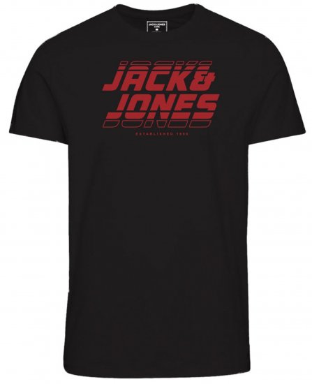 Jack & Jones JCOELLIOT T-Shirt Black - T-shirts - Grote Maten T-shirts Heren