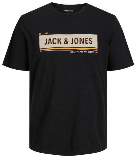 Jack & Jones JCOADAM T-Shirt Black - T-shirts - Grote Maten T-shirts Heren