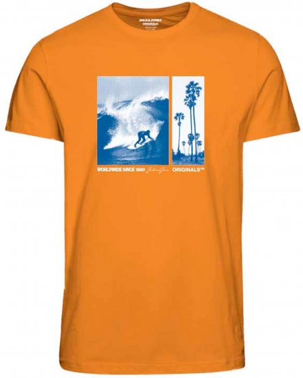 Jack & Jones JORBOOSTER T-Shirt Iceland Poppy - T-shirts - Grote Maten T-shirts Heren