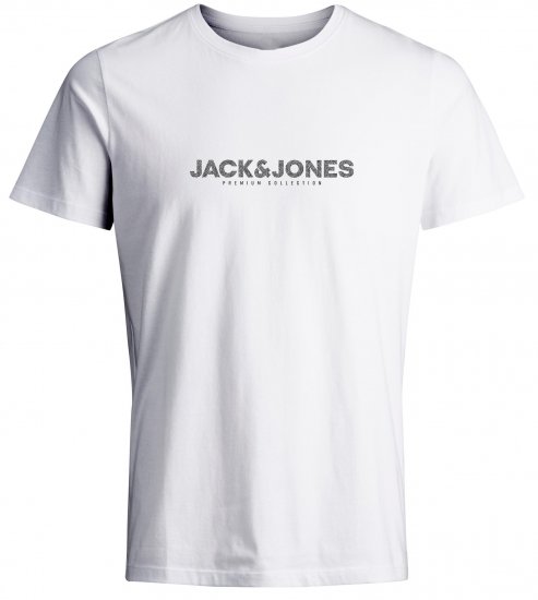 Jack & Jones JPRBLABOOSTER T-Shirt White - T-shirts - Grote Maten T-shirts Heren