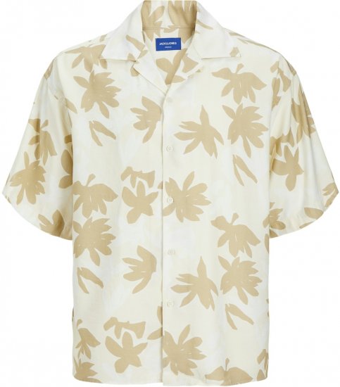 Jack & Jones JOREASTER MARSHALL Shirt Buttercream - Hemden - Overhemden Grote Maten Heren