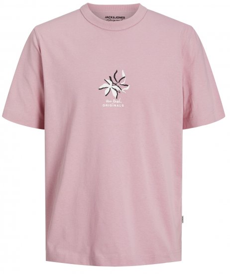 Jack & Jones JOREASTER ACTIVITY T-Shirt Pink Nectar - T-shirts - Grote Maten T-shirts Heren