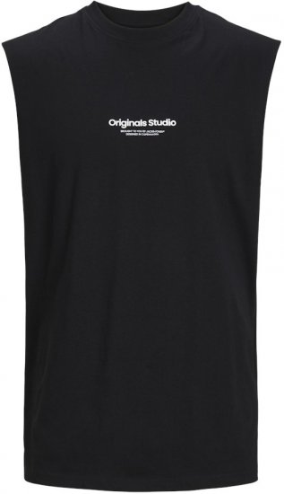 Jack & Jones VESTERBRO Sleeveless T-Shirt Black - T-shirts - Grote Maten T-shirts Heren