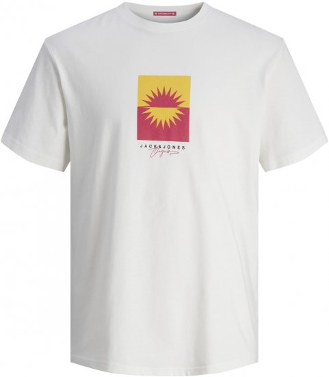 Jack & Jones JORMARBELLA BRANDING TEE SS Bright White - T-shirts - Grote Maten T-shirts Heren