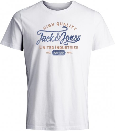  Jack & Jones JPRBLULOUIE SS TEE CREW NECK Cloud Dancer - T-shirts - Grote Maten T-shirts Heren
