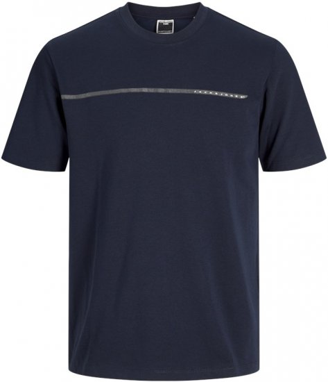 Jack & Jones FUSION Full Branding T-Shirt Sky Captain - T-shirts - Grote Maten T-shirts Heren