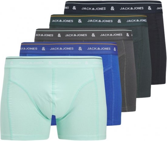 Jack & Jones Ron Soldi Trunks 5-Pack Grey - Ondergoed & zwem - Grote Maten Ondergoed Heren