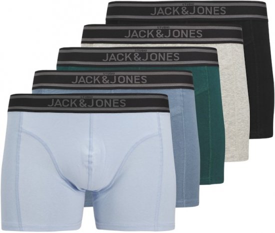 Jack & Jones Kyle Solid Trunks 5-Pack Deep Teal - Ondergoed & zwem - Grote Maten Ondergoed Heren