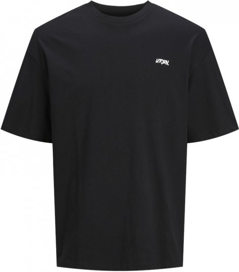 Jack & Jones Script Bradley Crew Neck T-Shirt Black - T-shirts - Grote Maten T-shirts Heren