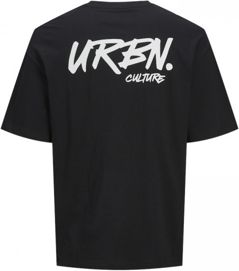 Jack & Jones Script Bradley Crew Neck T-Shirt Black - T-shirts - Grote Maten T-shirts Heren