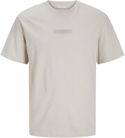 Jack & Jones TAKA T-Shirt Light Grey - T-shirts - Grote Maten T-shirts Heren