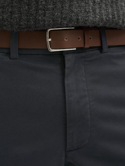 Jack & Jones Ollie Franco Chino Pants with Belt Dark Navy - Jeans & broeken - Jeans & Broeken Grote Maten Heren