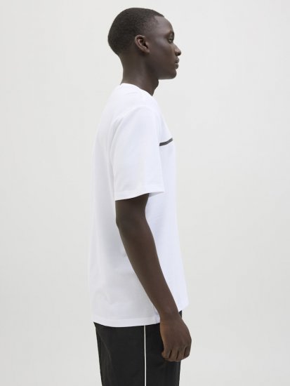 Jack & Jones FUSION Full Branding T-Shirt Bright White - T-shirts - Grote Maten T-shirts Heren