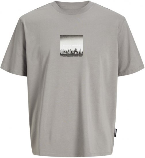 Jack & Jones Pacer Photo Branding Crew Neck T-Shirt Grey - T-shirts - Grote Maten T-shirts Heren