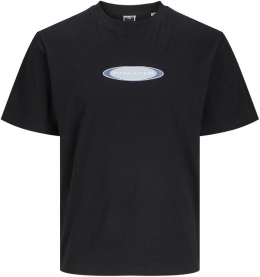 Jack & Jones Pacer Branding Print T-Shirt Black - T-shirts - Grote Maten T-shirts Heren