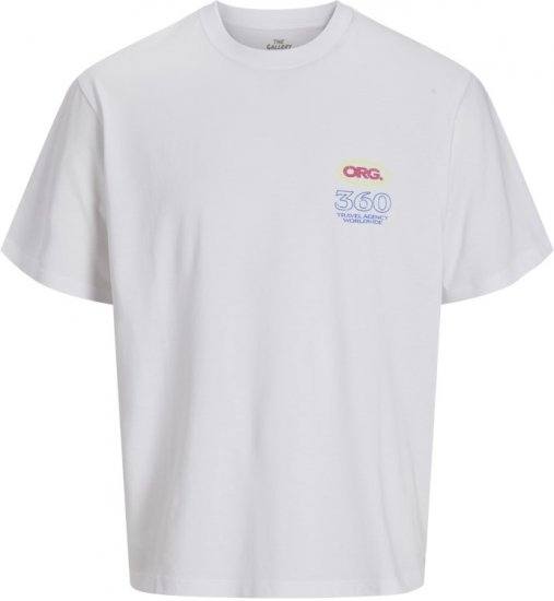 Jack & Jones Compact Crew Neck T-Shirt White - T-shirts - Grote Maten T-shirts Heren