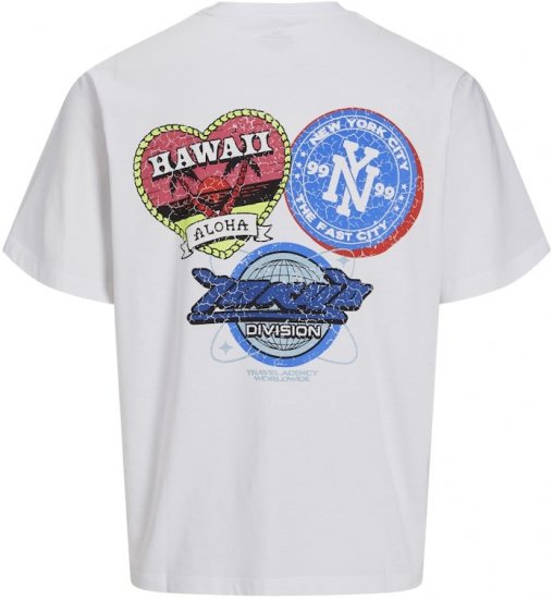 Jack & Jones Compact Crew Neck T-Shirt White - T-shirts - Grote Maten T-shirts Heren
