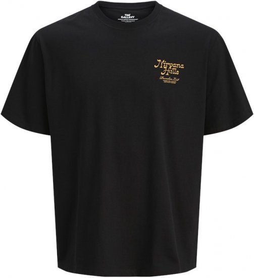 Jack & Jones Parallel Crew Neck T-Shirt Black - T-shirts - Grote Maten T-shirts Heren