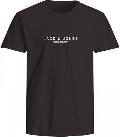 Jack & Jones Harris Crew Neck T-Shirt Black - T-shirts - Grote Maten T-shirts Heren