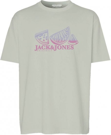 Jack & Jones Split Gradient Crew Neck T-Shirt Green - T-shirts - Grote Maten T-shirts Heren