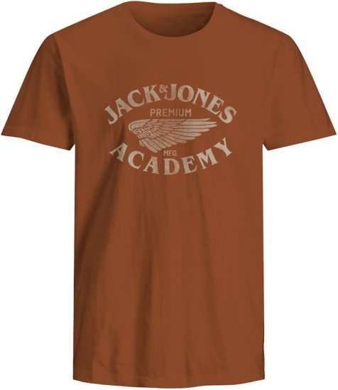 Jack & Jones Freddy Crew Neck T-Shirt Bombay Brown - T-shirts - Grote Maten T-shirts Heren