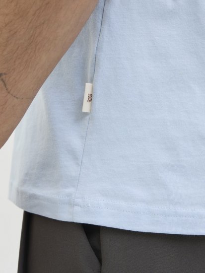 Jack & Jones Tavira Aop Pocket Crew Neck T-Shirt Skyway - T-shirts - Grote Maten T-shirts Heren