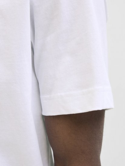 Jack & Jones Calma Crew Neck T-Shirt Bright White - T-shirts - Grote Maten T-shirts Heren
