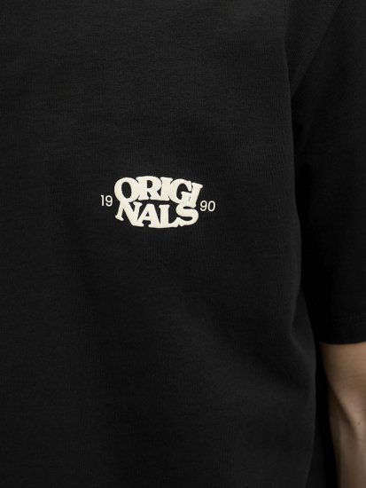  Jack & Jones Tavira Type Crew Neck T-Shirt Black - T-shirts - Grote Maten T-shirts Heren