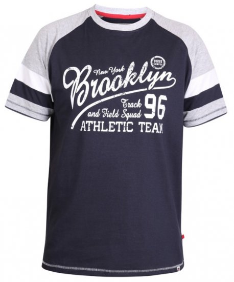 D555 Jones T-shirt Navy - T-shirts - Grote Maten T-shirts Heren