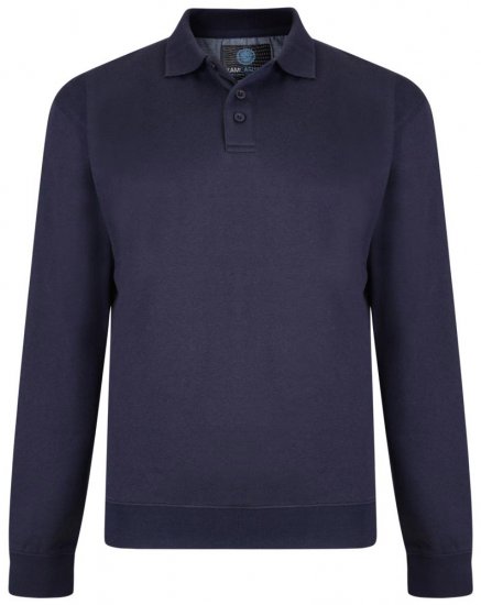 Kam Jeans Collar Sweatshirt Navy - Sweaters & hoodies - Sweaters & Hoodies Grote Maten Heren