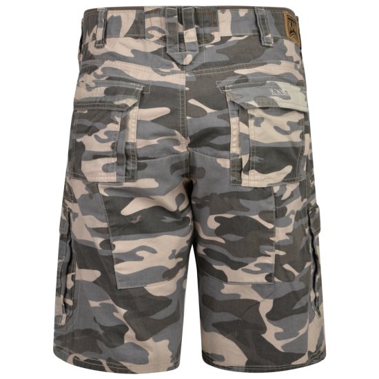 Kam Jeans 329 Short Charcoal Camo - Shorts - Grote Maten Korte Broeken Heren