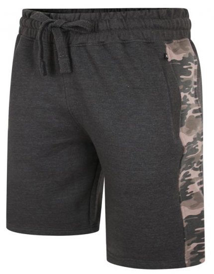 Kam Jeans 3303 Camo Panelled Jog Shorts Charcoal - Joggingbroeken & shorts - Joggingbroeken & Shorts Heren Grote Maten