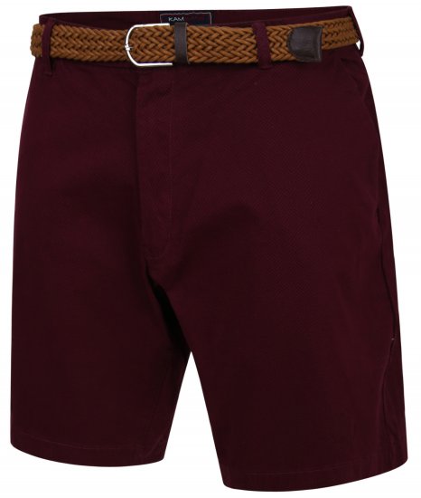 Kam Jeans 339 Dress Shorts Burgundy - Shorts - Grote Maten Korte Broeken Heren