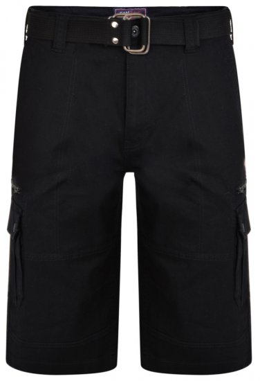 Kam Jeans 343 Cargoshorts Black - Shorts - Grote Maten Korte Broeken Heren